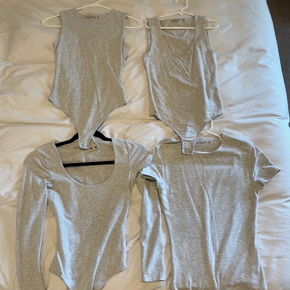 Abercrombie Gray Bodysuit Bundle!!